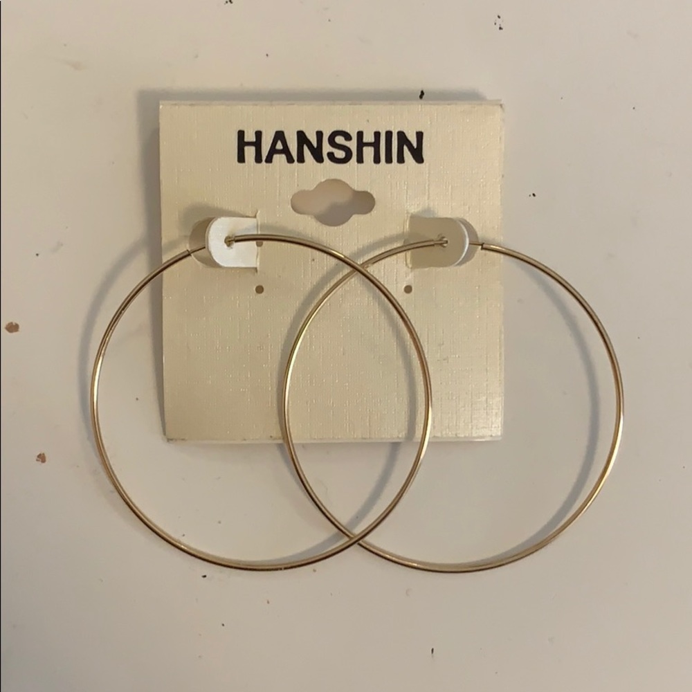 Thin gold hoops